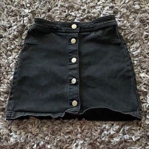 Kids H&M black denim skirt